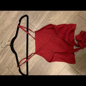 red crop top